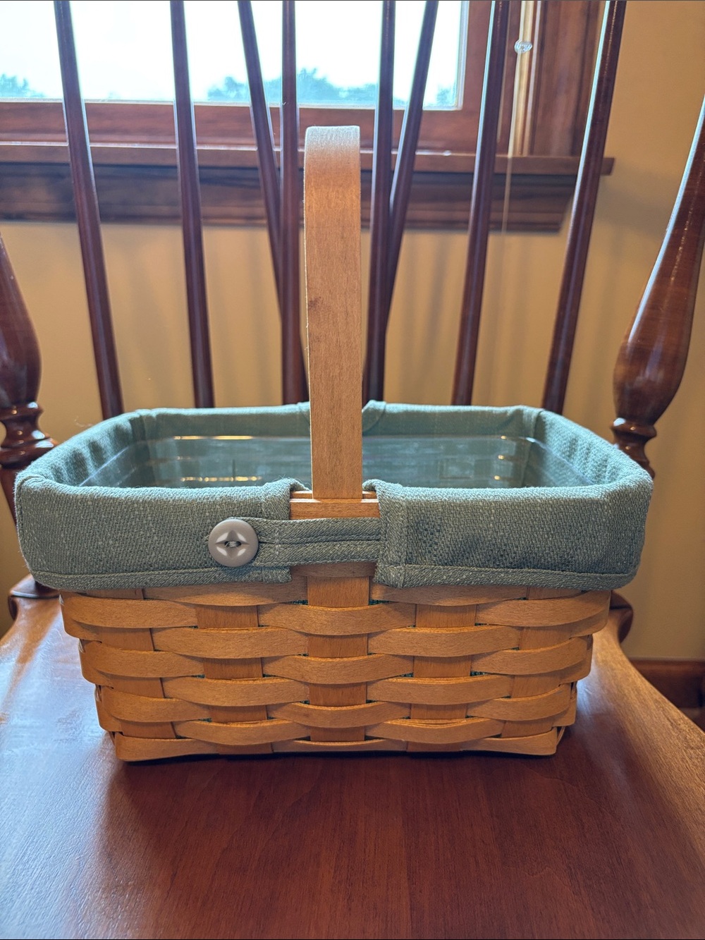 Longaberger Spring Basket Set with Sage liner